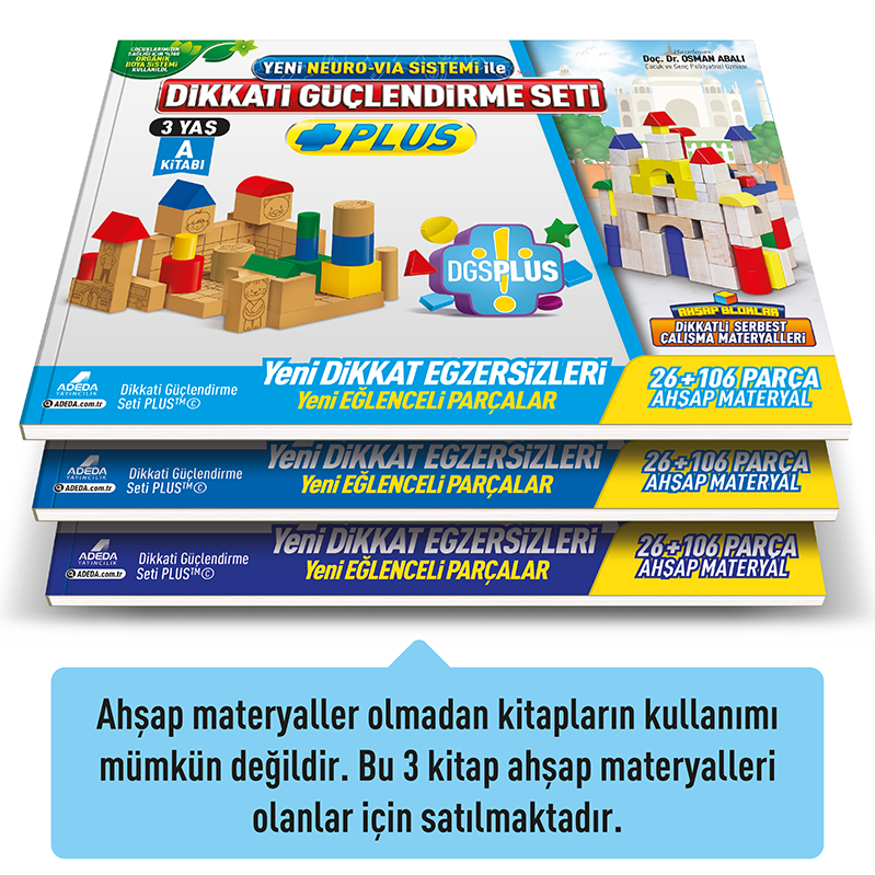 Dikkati Güçlendirme Seti Plus 3 Yaş Kitap