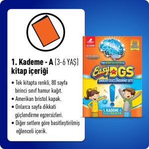 Easy Dikkati Güçlendirme Seti 1. Kademe 3-6 Yaş A