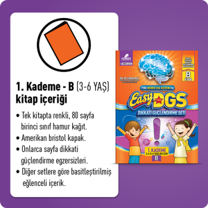 Easy Dikkati Güçlendirme Seti 1. Kademe 3-6 Yaş B