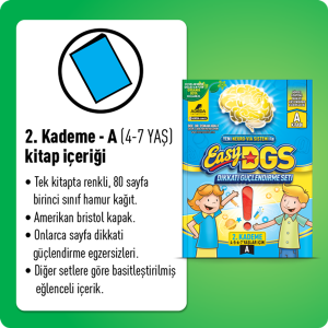 Easy Dikkati Güçlendirme Seti 2. Kademe 4-7 Yaş A