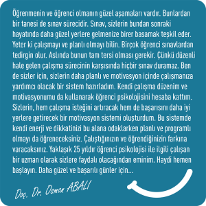 SINAVLARA CALISMA VE MOTIVASYON SISTEMI