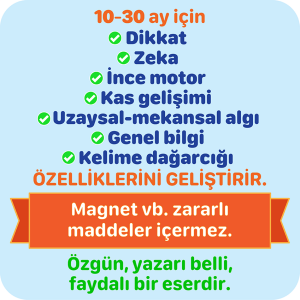 AKTİVİTELİ EĞİTİCİ PUZZLE - 1 YAŞ